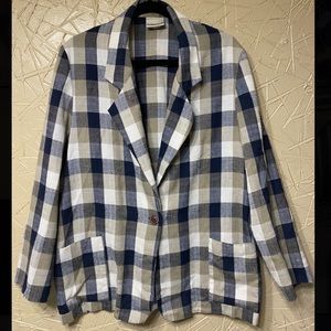 Fashion Bug Plaid Boyfriend Blazer